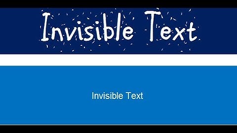 Making a text magically invisible in Excel in Hindi