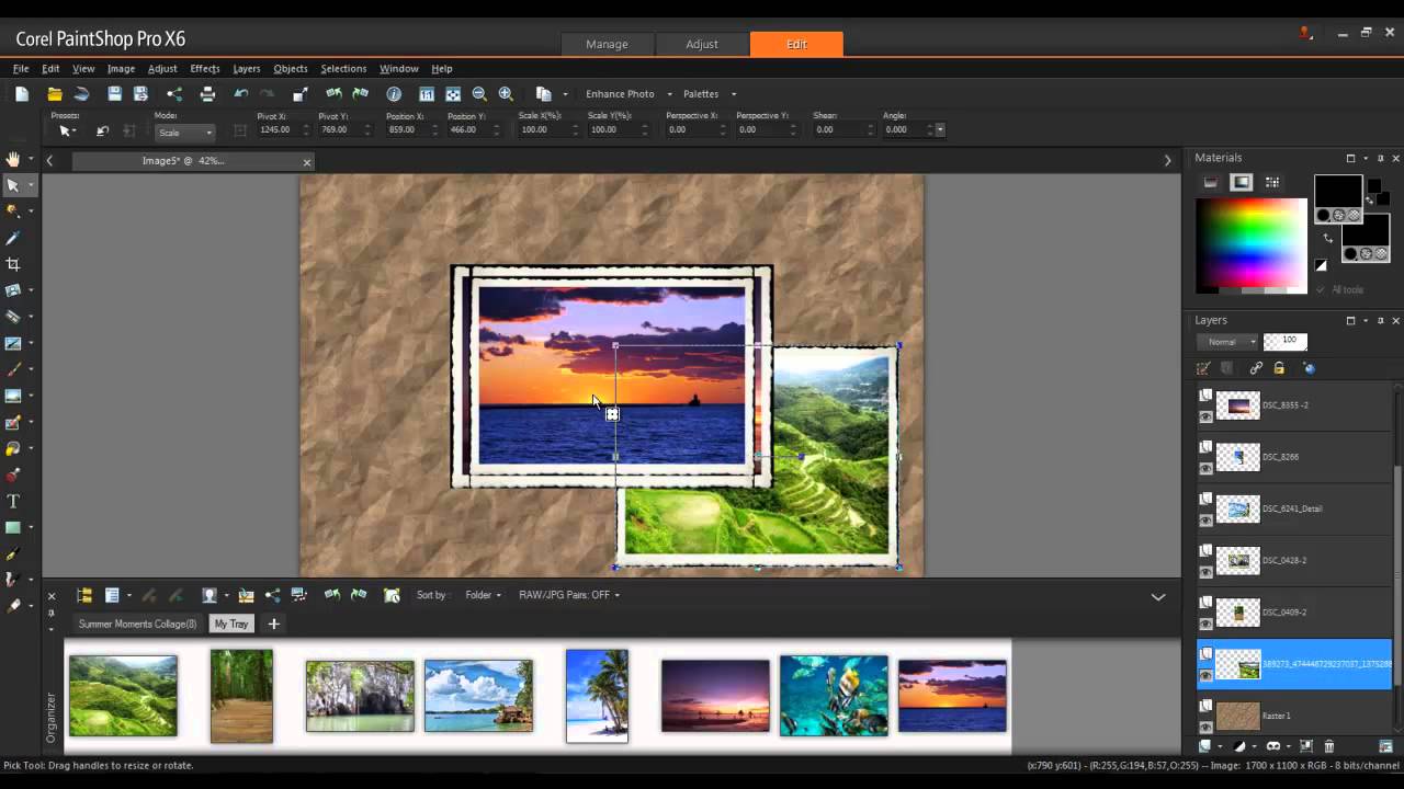 Creating A Photo Collage In Corel Paintshop Pro X6 Youtube