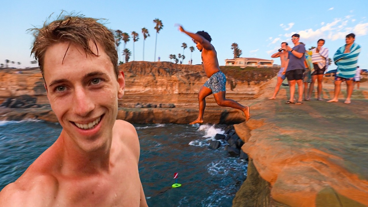 Я посетил самое популярное место для прыжков со скалы в Калифорнии.