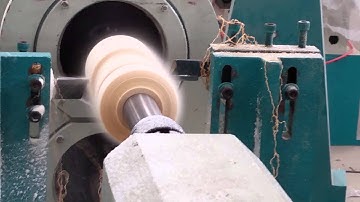 Professional automatic CNC Turning Lathe Machine with two spindle for wood stair