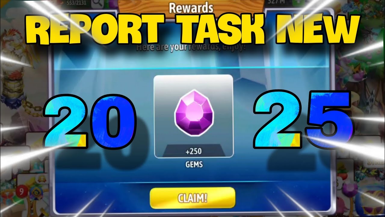 Dragon City Hướng Dẫn : Cách Report Task Nhận Gems Mới Nhất Cho Mọi Loại Task