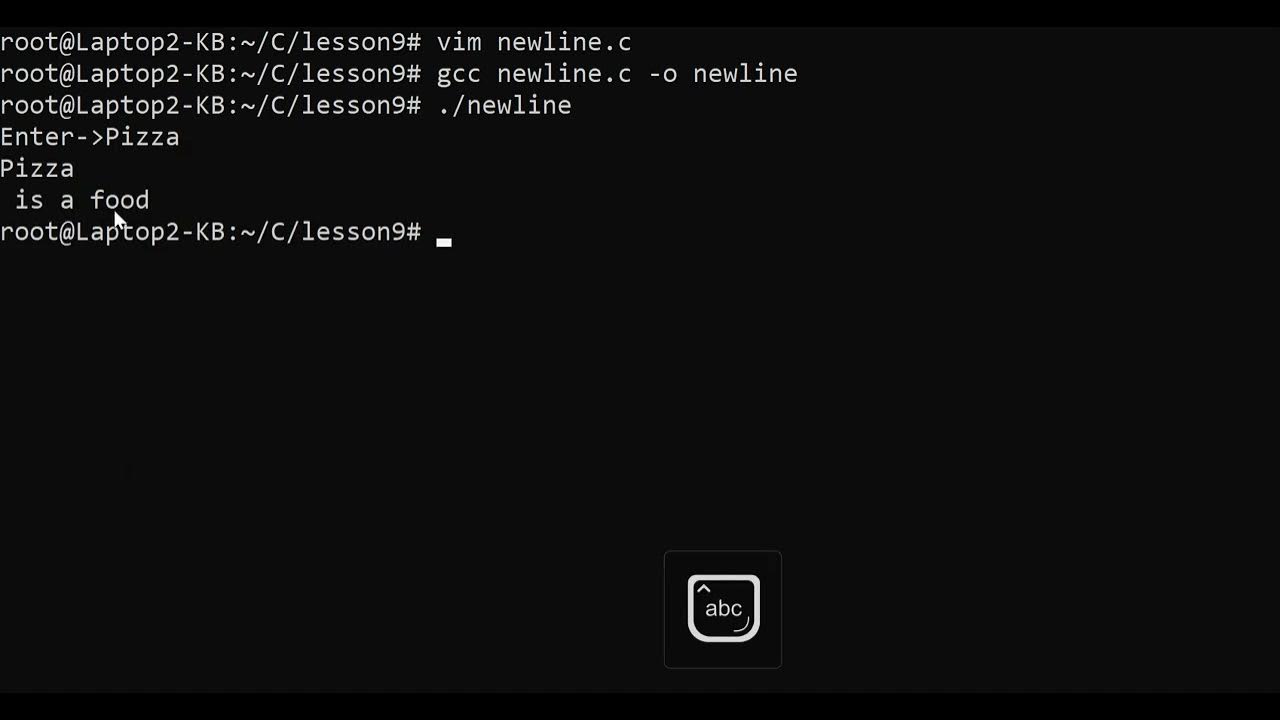 How to Remove the Newline Character in C Lesson 9 c_programming_for_beginners c