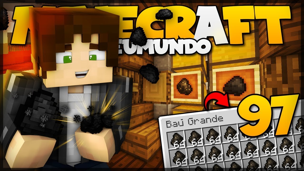 FARM DE CARVÃO INFINITO E 100% AUTOMÁTICO! // Meu Mundo #97 ...
