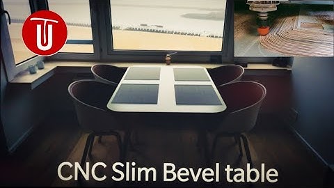 Bevel edge table with  CNC