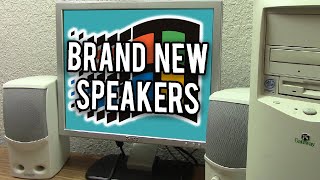 Unboxing BRAND NEW Original Speakers for the $5 Windows 98 PC!