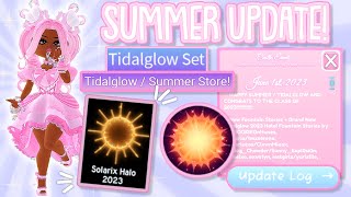 ROYALE HIGH SUMMER 2023 HALO TIDALGLOW SET OUT NOW RH UPDATES MORE Roblox