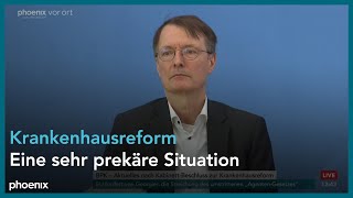 Krankenhausreform: Pressekonferenz mit Bundesgesundheitsminister Karl Lauterbach