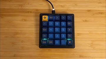 25 keys Macro Keyboard (Macropad) winry25 and QMK Firmware for Layer Indicator (subtitles)