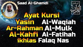 Ayat Kursi, Surah Yasin, Ar Rahman, Al Waqiah, Al Mulk, Al Kahfi, Al Fatihah, Ikhlas Falaq An nas