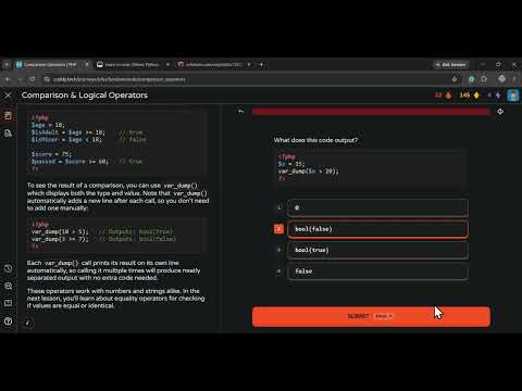 Understanding PHP Comparison and Logical Operators; Coddy.tech