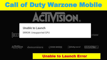 Call Of Duty Warzone Mobile Unable To Launch Error Unsupported GPU | Cod Warzone Mobile Not Open