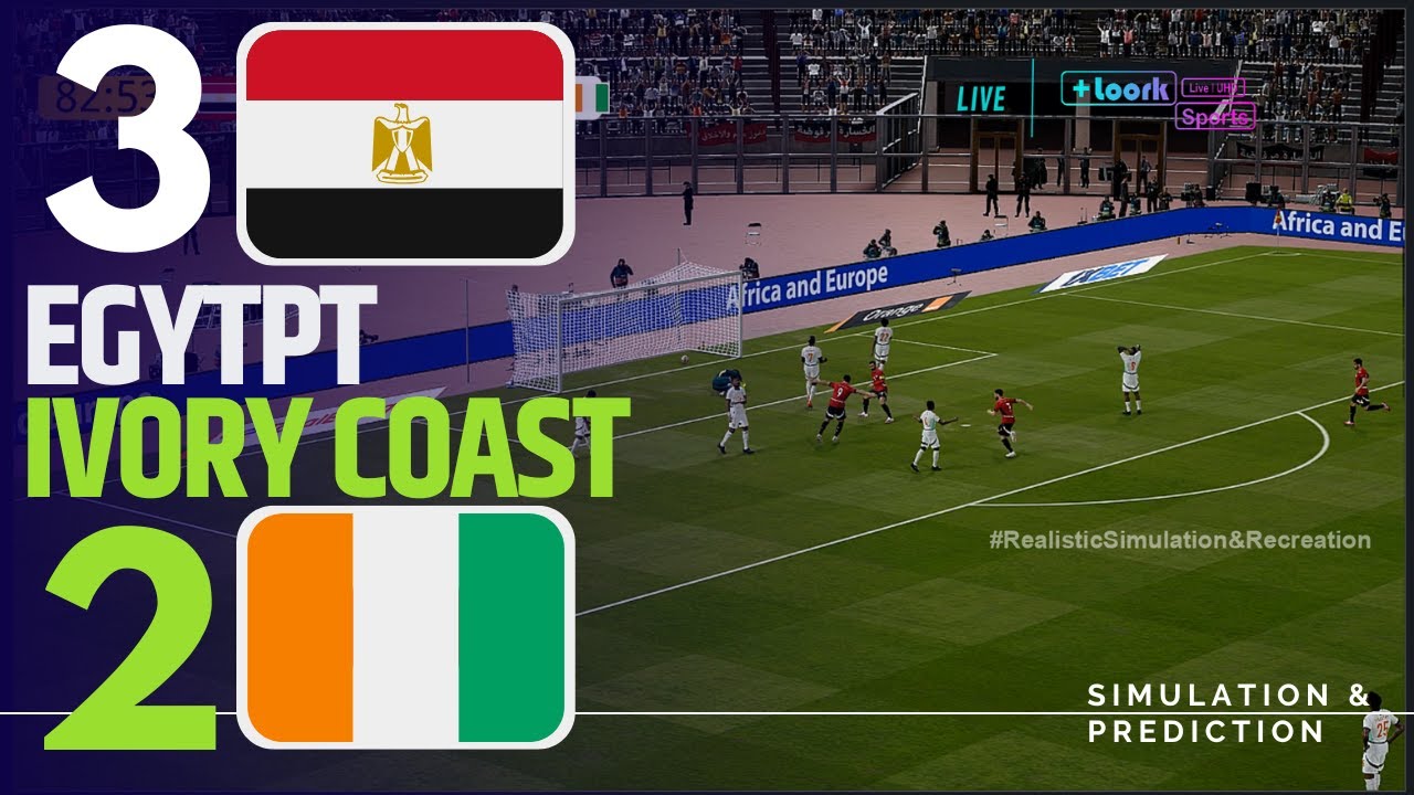 EGYTPTE 3-2 COTE D'IVOIRE RÉSUMÉ 🇪🇬🇨🇮 | Coupe d'Afrique des Nations  2025 | Simulation de jeu vidéo