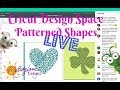 Making Patterned Shapes in Cricut Design Space Live Class