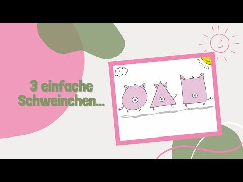 3 kleine Sketchnotes Schweinchen - Einfache Tiere zeichnen mit viel Spass