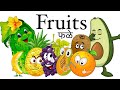 Fruits Name | kids | Learn | Drawing | Words | Colour | फलों के नाम | फळे | ABCD | abcd.