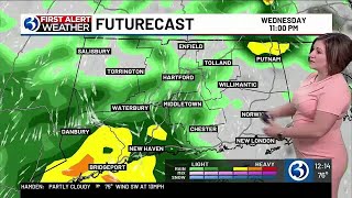 FORECAST: Increasing sunshine, breezy, and just a spot shower possible later in the day