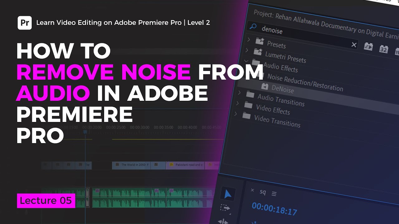 Lecture 05 | How To Remove Noise From Audio In Adobe Premiere Pro - YouTube