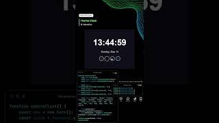 Build a Theme-Switching Clock in 3 Minutes! ⏰✨ #javascript #shorts #webdesign