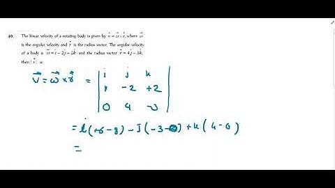 The linear velocity of a rotating body is given by v  r, where is the angular velocity and r is