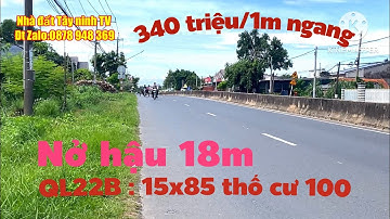Bán đất mặt tiền Ql22B 15x85 giá rẻ gò dầu Tây ninh