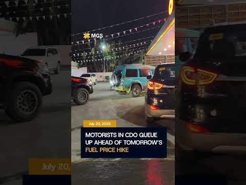 Motorists line up at gas stations in CDO ahead of Fuel price hike | Mindanao Gold Star