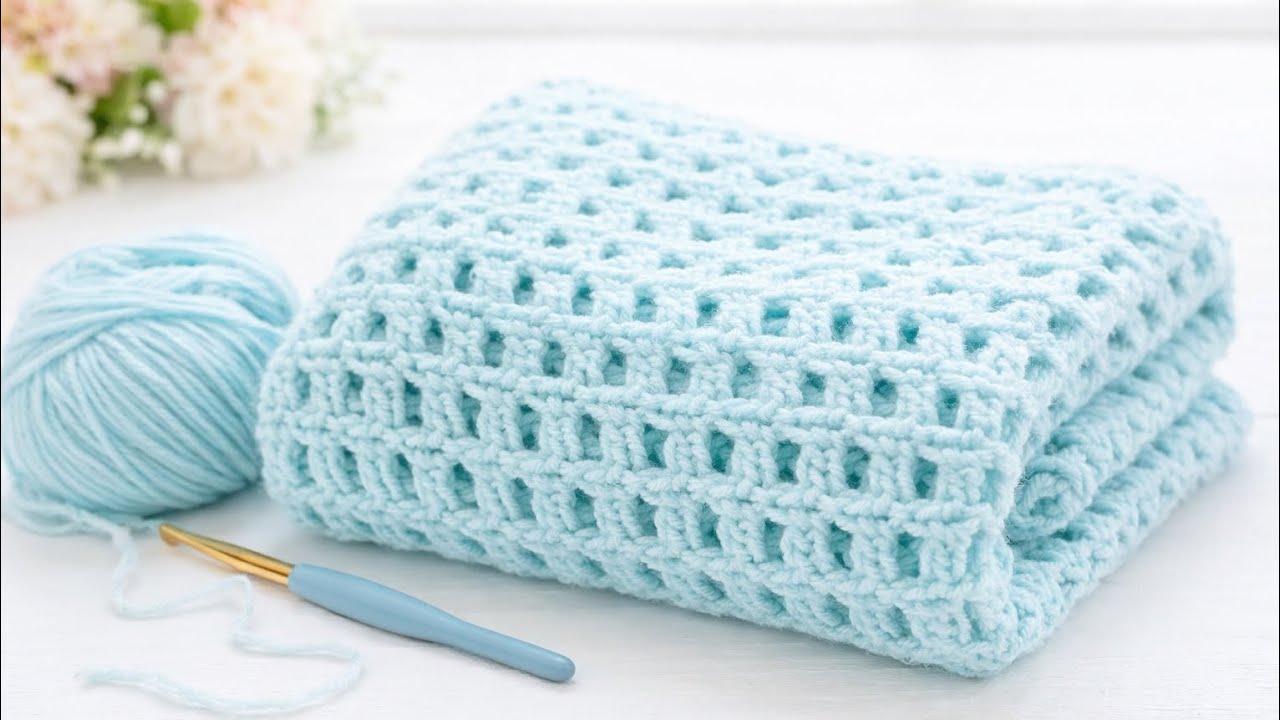 You’ll Love This Easy Crochet Blanket Pattern!⚡️
