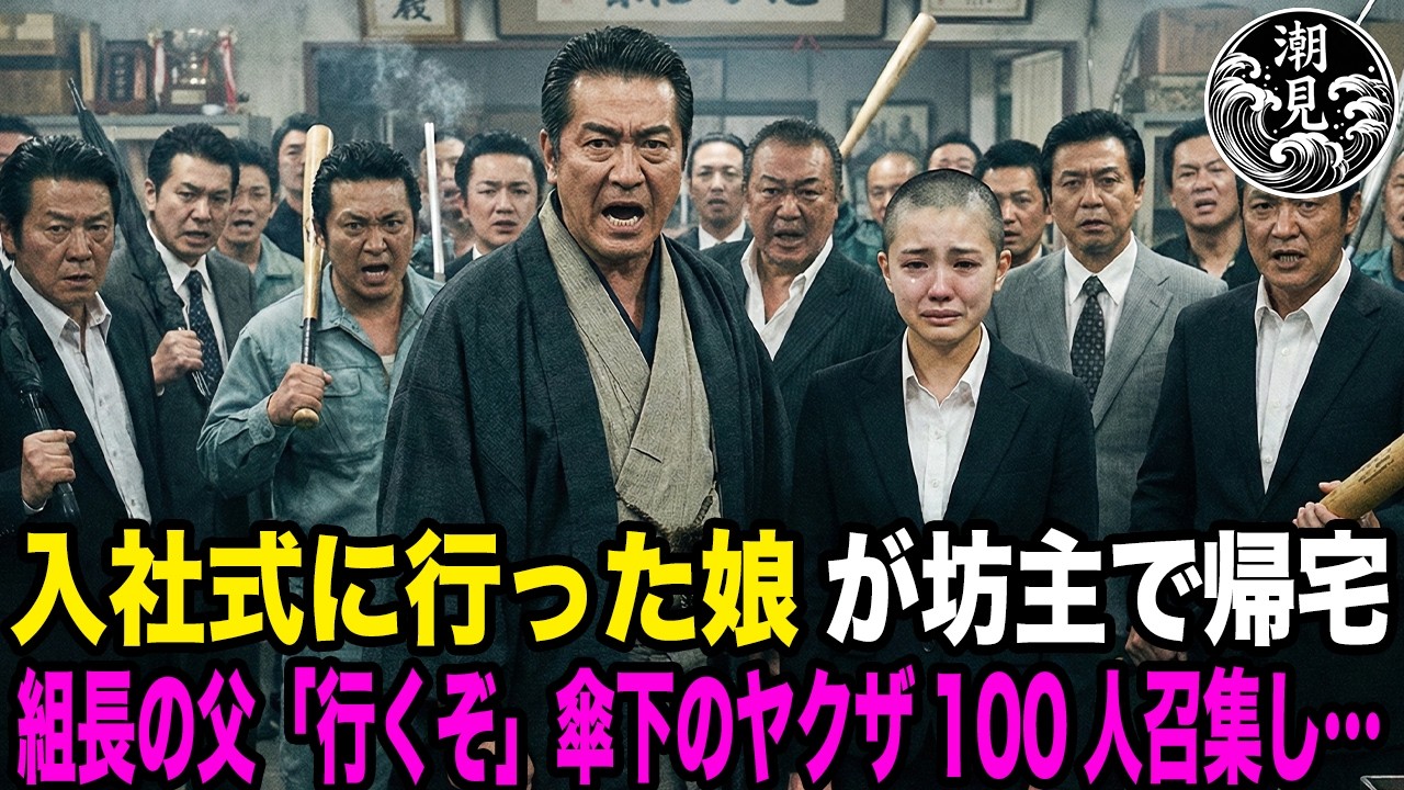 入社式に行った娘が坊主で帰宅。組長の父「行くぞ」傘下のヤクザ100人召集し…【感動する話】