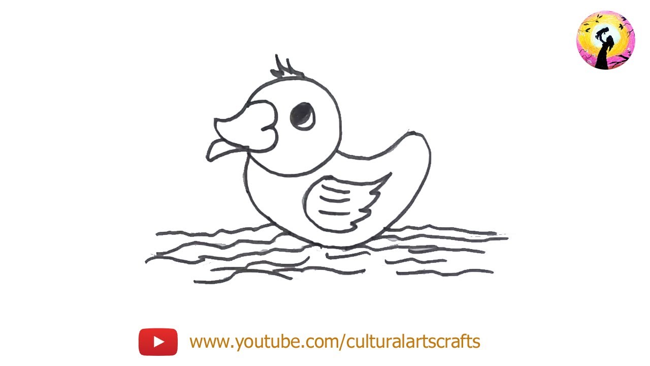 How to Draw easy duck step by step - YouTube