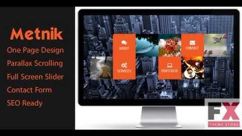 Preview Metnik One Page Muse Theme TForest