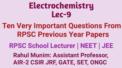 Electro Lec 9: Ten Very Important Questions With Solutions From RPSC  I Grade Previous Year Papers