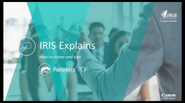 Readiris PDF - How to create and sign a PDF