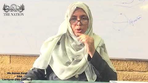 Ms.Saima Zaidi talking about CSS Corner at Karachi Frere hall