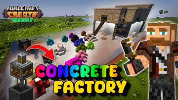 I Automated Concrete Production in Minecraft Create Mod