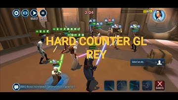 SWGOH : Jedi w/Thrawn HARD counter GL Rey