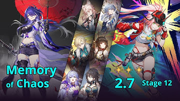 Acheron E0S1 & Rappa E0 + Sunday E0 - MoC 2.6 / 2.7 Stage 12 (3 Stars) | Honkai: Star Rail