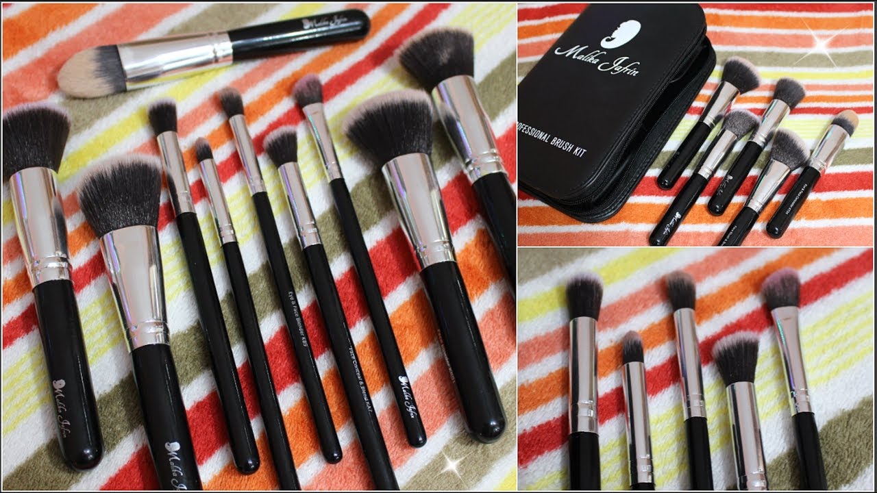 ENG: Malika Jafrin 10 Piece Kabuki Makeup Brush Set - Review