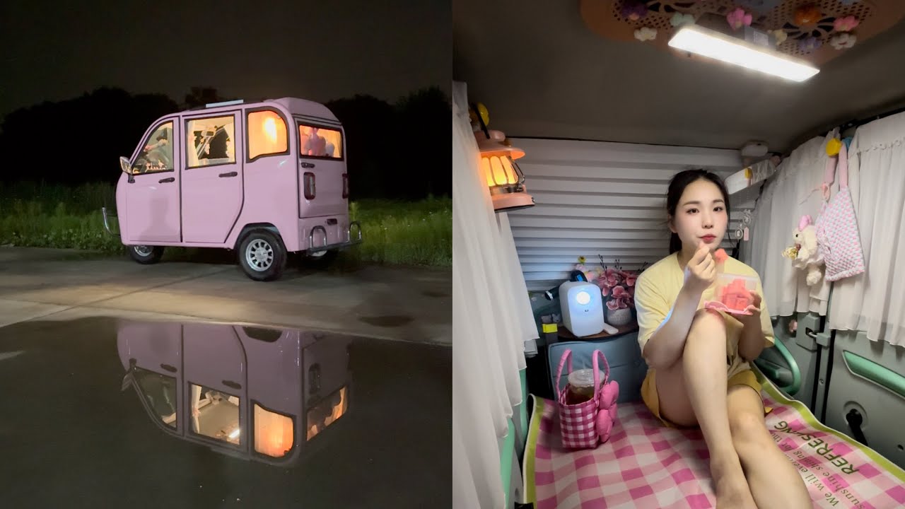 I gave my tricycle a new skin #asmr #minicar #tricycle #camping #vlog #glamping #relax