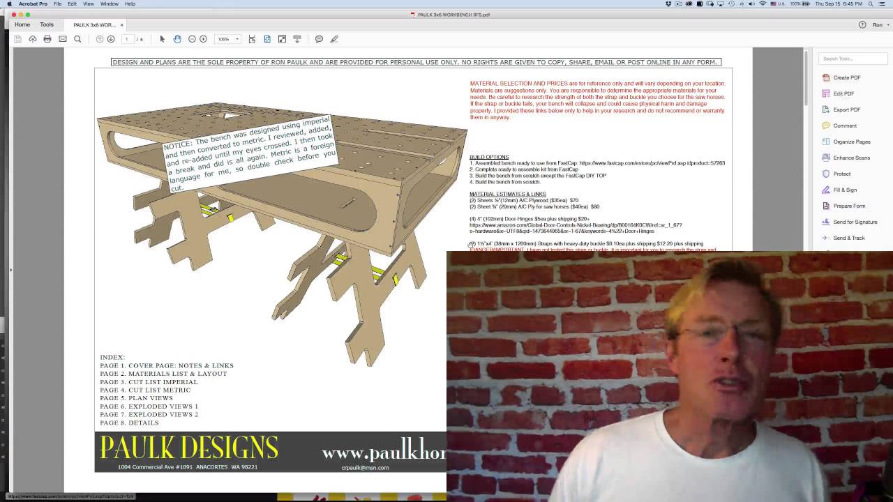 PAULK COMPACT WORKBENCH PLANS - YouTube