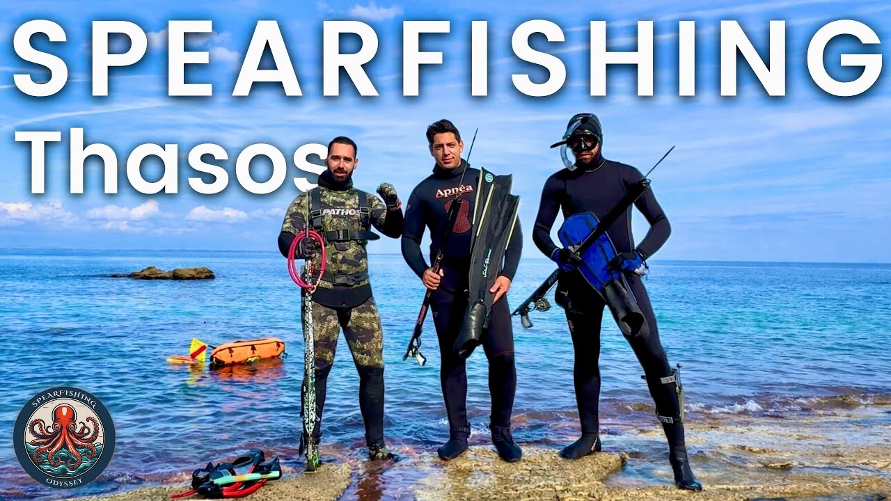 🐙 Octopus Grabs My Leg Before I Even Dive! | Winter Spearfishing in Thasos Island 🇬🇷