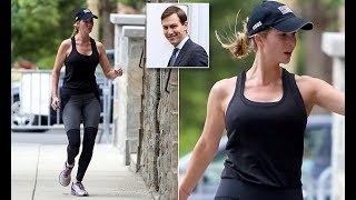 Celebrity Ivanka Trump sports black Secret Service cap on a morning jog in Washington, D C Profile