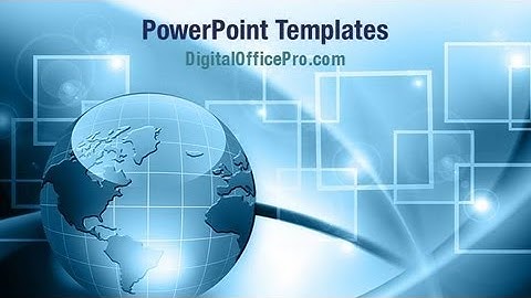 World Globe PowerPoint Template Backgrounds - DigitalOfficePro #06384W