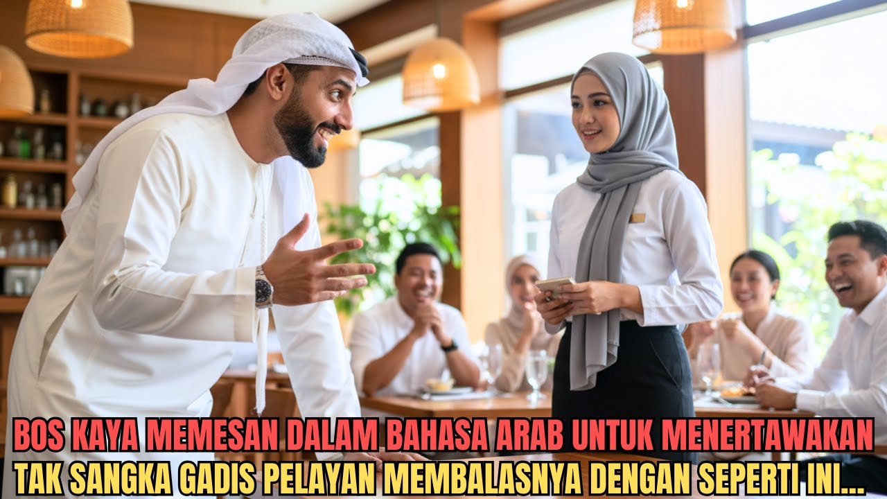 Bos Kaya Memesan Dalam Bahasa Arab Untuk Menertawakan, Balasan Gadis Pelayan Membuatnya Jatuh Cinta