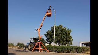 Tractor Platform | Aerial Hydraulic Lift | Maintenance Platform by Agrovision Farm Equipment