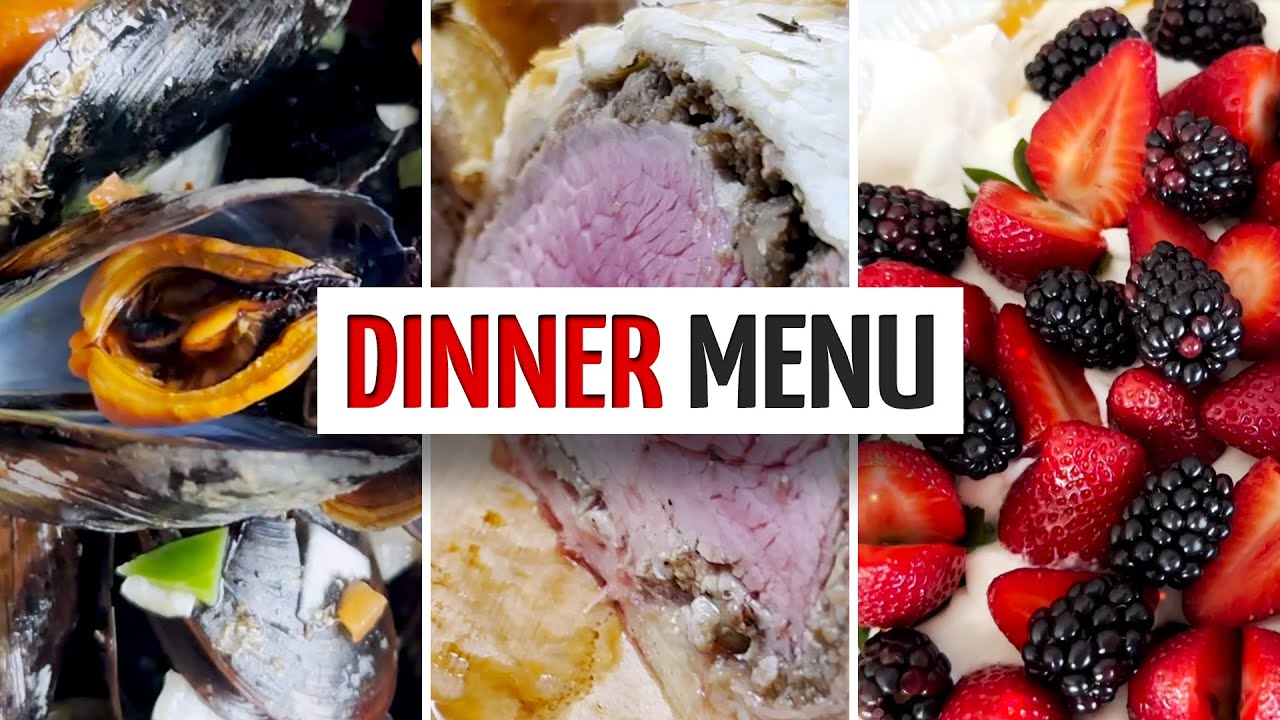 Main Course Appetizer Menu Dinner Menu: Appetizer, Main Dish and Dessert - YouTube