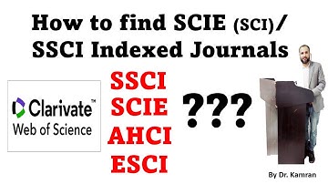 How to find SCI indexed Journals for publication