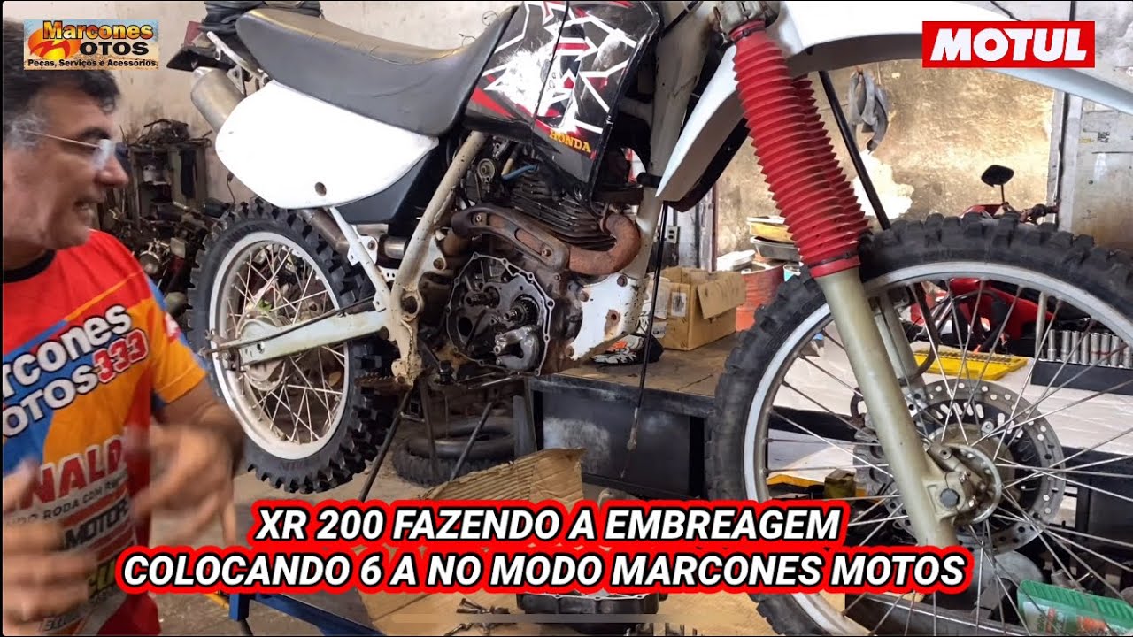XR 200 PREPARANDO A EMBREAGEM COM 6 DISCOS - preparo ao meu modo. A lá Marcones Motos