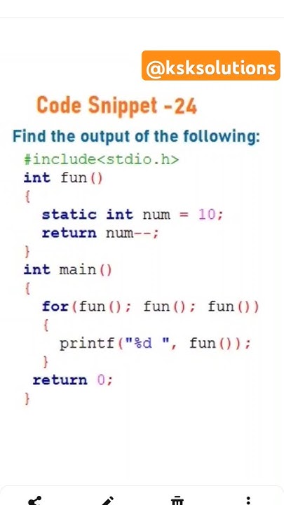 C coding tips-24: Find the output of the C-Code || C coding tricks ...