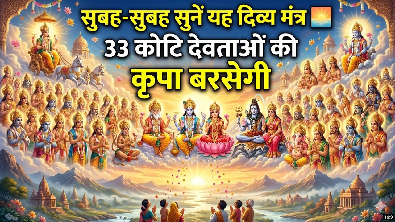 सुबह-सुबह सुनें यह दिव्य मंत्र 🌅 33 कोटि देवताओं की कृपा बरसेगी Most Powerful All Gods Stuti