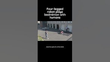 This four-legged robot plays badminton with humans