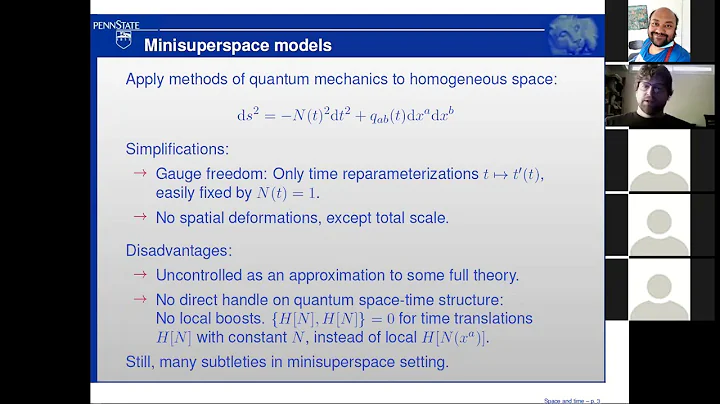 Talk by Professor Martin Bojowald, Dept. of Physic...